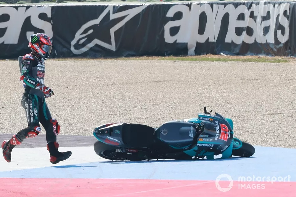 Fabio Quartararo, Petronas Yamaha SRT after crash