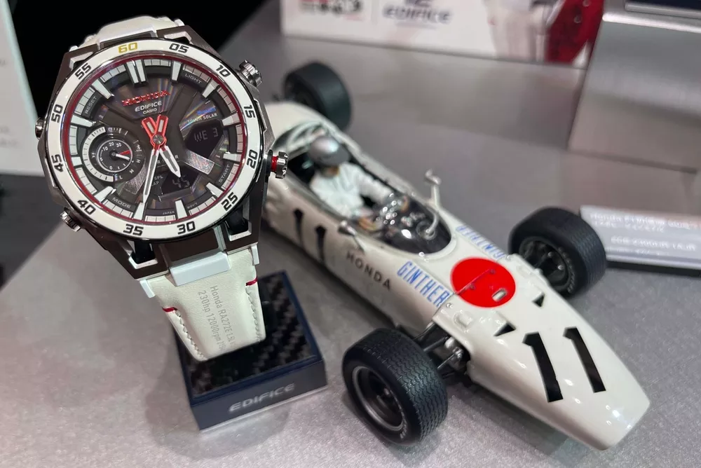 カシオEDIFICE、ホンダF1初優勝60周年記念特別モデルを発表。RA272の カシオEDIFICE、ホンダF1初優勝60周年記念特別モデルを発表。RA272の