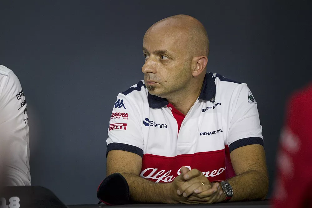 Simone Resta, Alfa Romeo Sauber F1 Team Designer in the Press Conference 