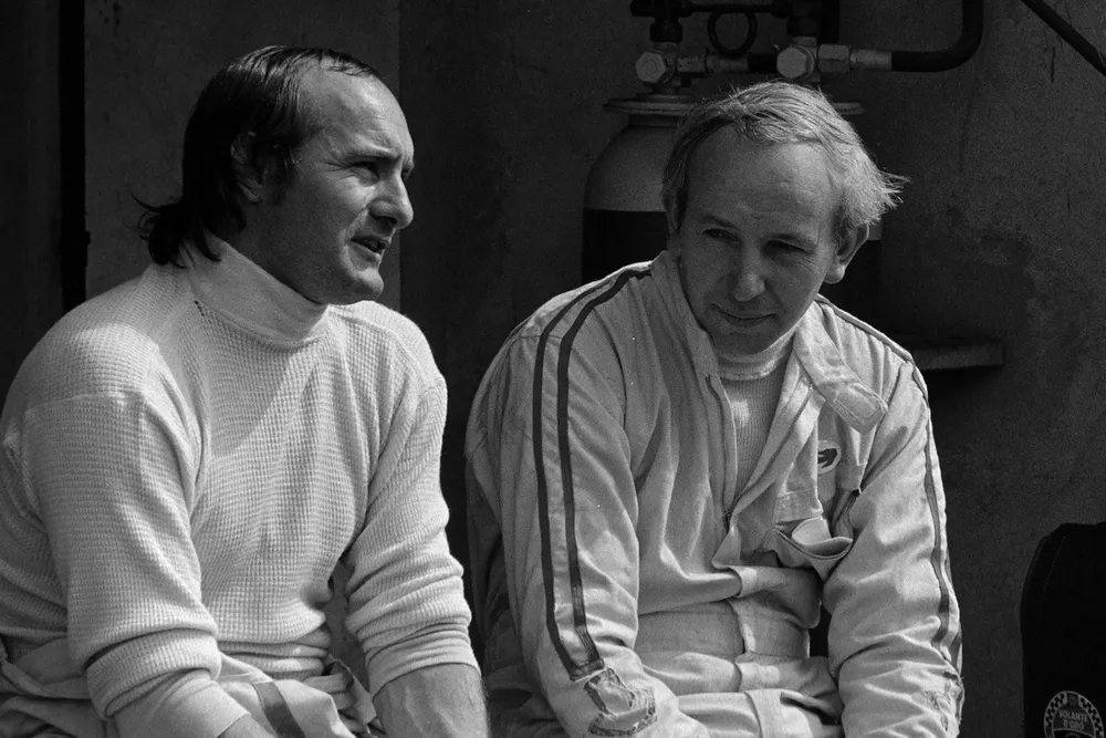 Mike Hailwood, John Surtees and Helmut Marko.