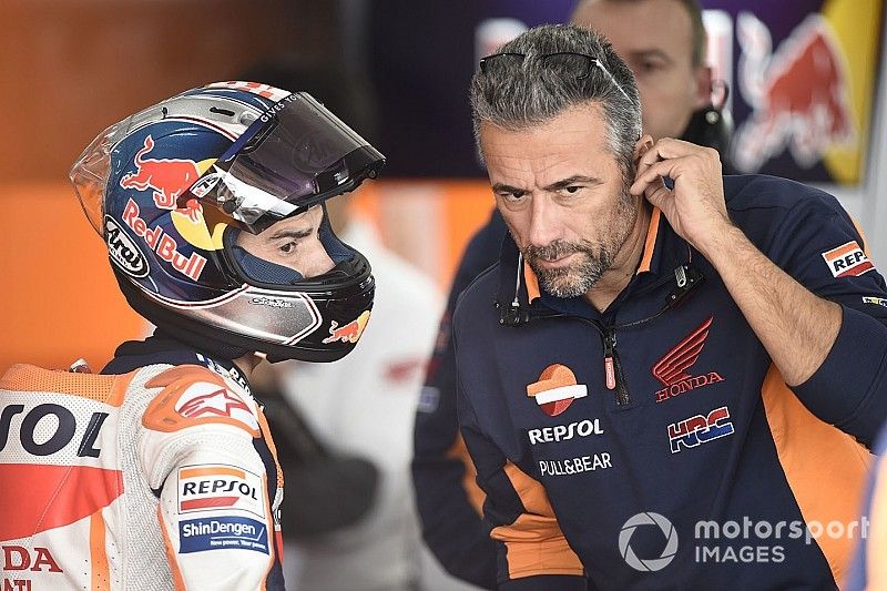 Dani Pedrosa, Repsol Honda Team, después de la caída