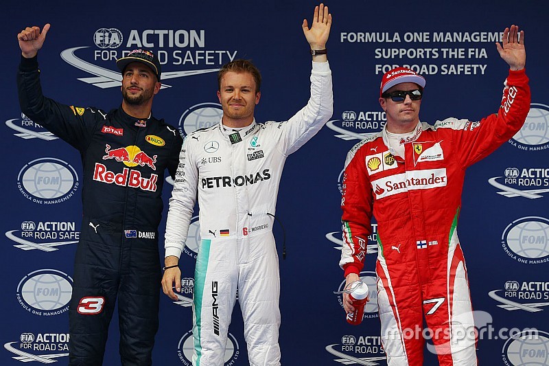 Chinese GP: Rosberg beats Ricciardo to pole, Hamilton to start from the back