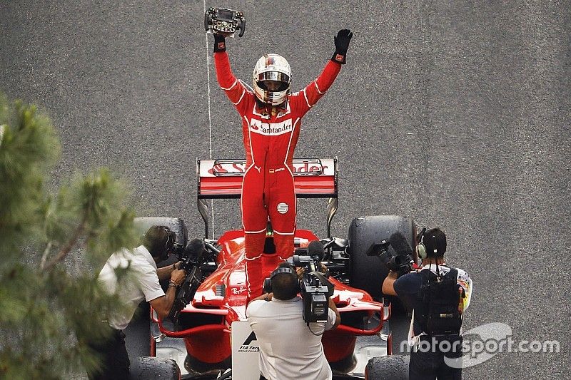 Race winner Sebastian Vettel, Ferrari