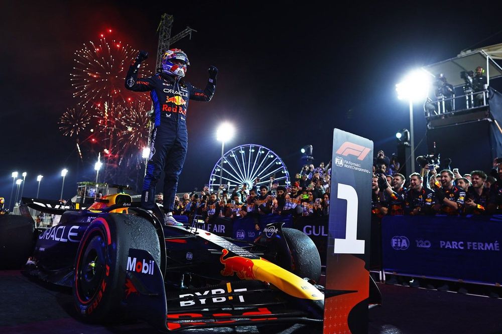 Race winner Max Verstappen, Red Bull Racing