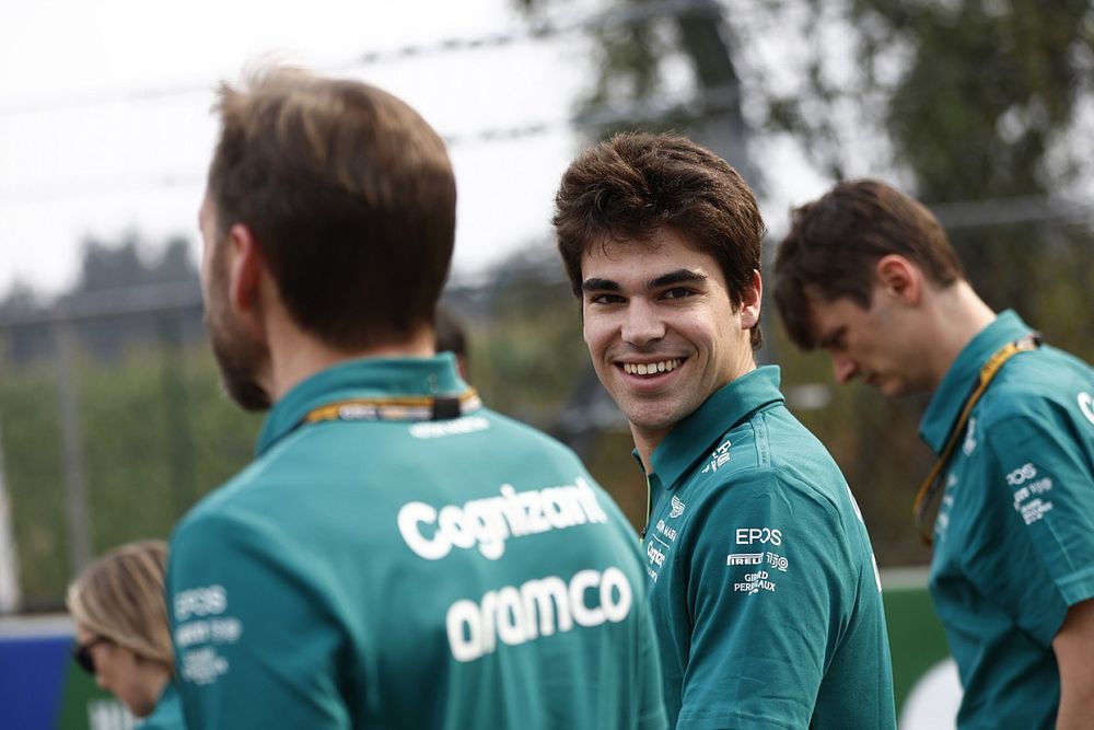Lance Stroll, Aston Martin track walk