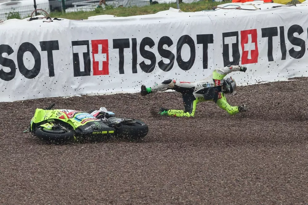 Franco Morbidelli, VR46 Racing Team crash