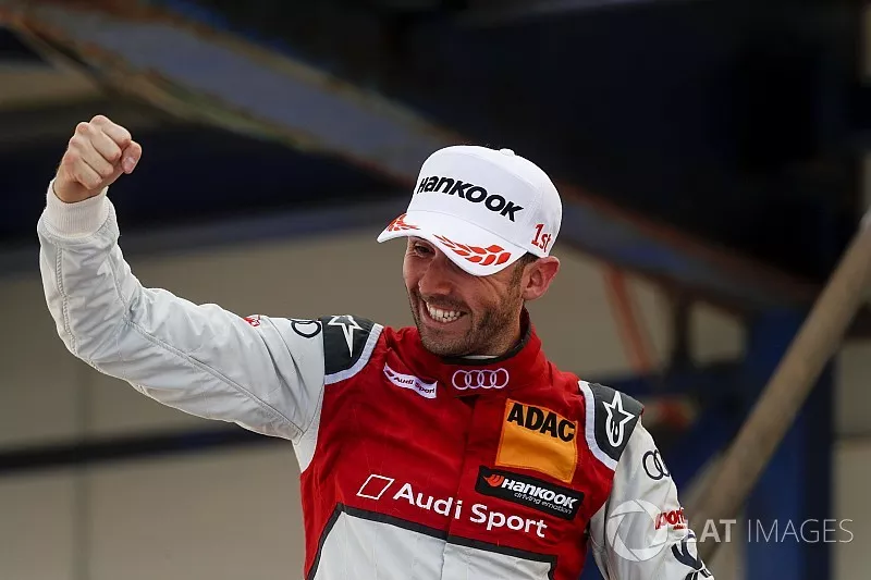 Podium: Racewinnaar Ren&eacute; Rast, Audi Sport Team Rosberg