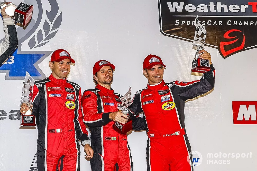 #79 WeatherTech Racing, Mercedes AMG GT3, GTD PRO: Daniel Juncadella, Jules Gounon, Maro Engel, #9: Pfaff Motorsports, Porsche 911 GT3 R (992), GTD PRO: Klaus Bachler, Patrick Pilet, Kevin Estre, #62: Risi Competizione, Ferrari 296 GT3, GTD PRO: Alessandro Pier Guidi, Daniel Serra, Davide Rigon