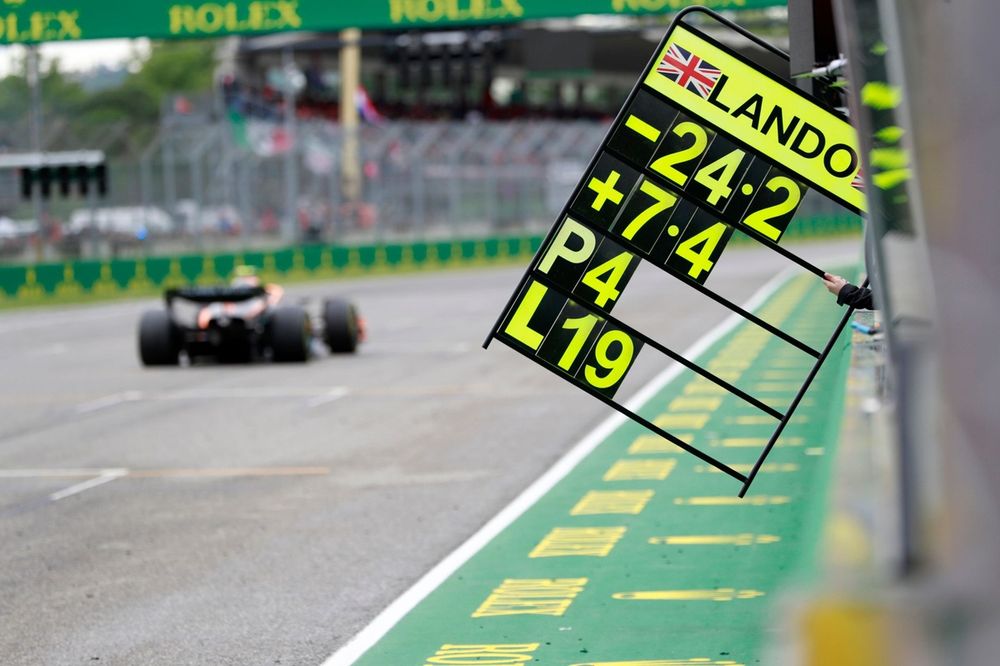 Pit board for Lando Norris, McLaren MCL36