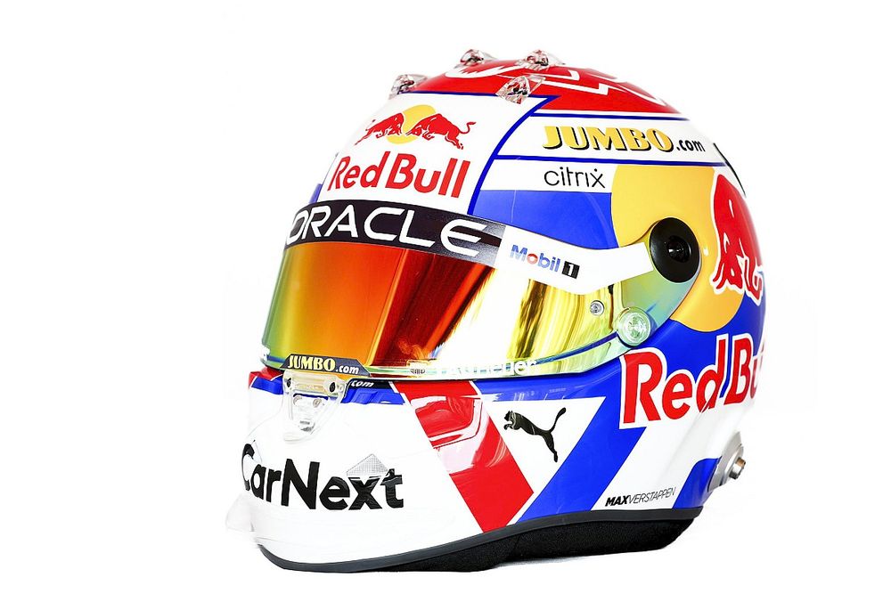 Casco de Max Verstappen, Red Bull Racing para el GP de Holanda 