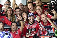 Bagnaia: "Esta ha sido mi mejor victoria, Rossi y Stoner me han ayudado mucho"