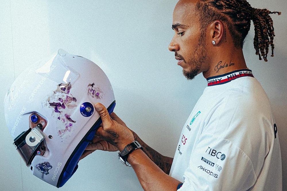 Casco de Lewis Hamilton, Mercedes