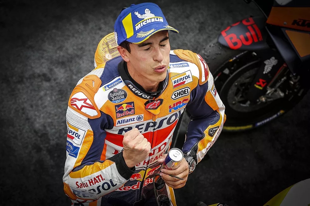 Ganador Marc M&aacute;rquez, Repsol Honda Team celebra