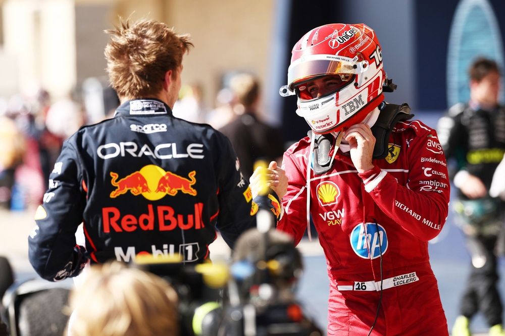 マクラーレンとの激戦の中、フェルスタッペンが2025年F1タイトルを獲得したら「非常に驚くだろう」とルクレール