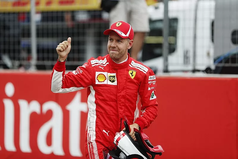 Sebastian Vettel, Ferrari, tras lograr la pole