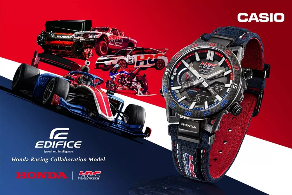 EDIFICE Honda Racing 限定版 時計　国内正規品 カシオEDIFICEとホンダ・レーシング／HRCコラボウオッチ最新モデルが