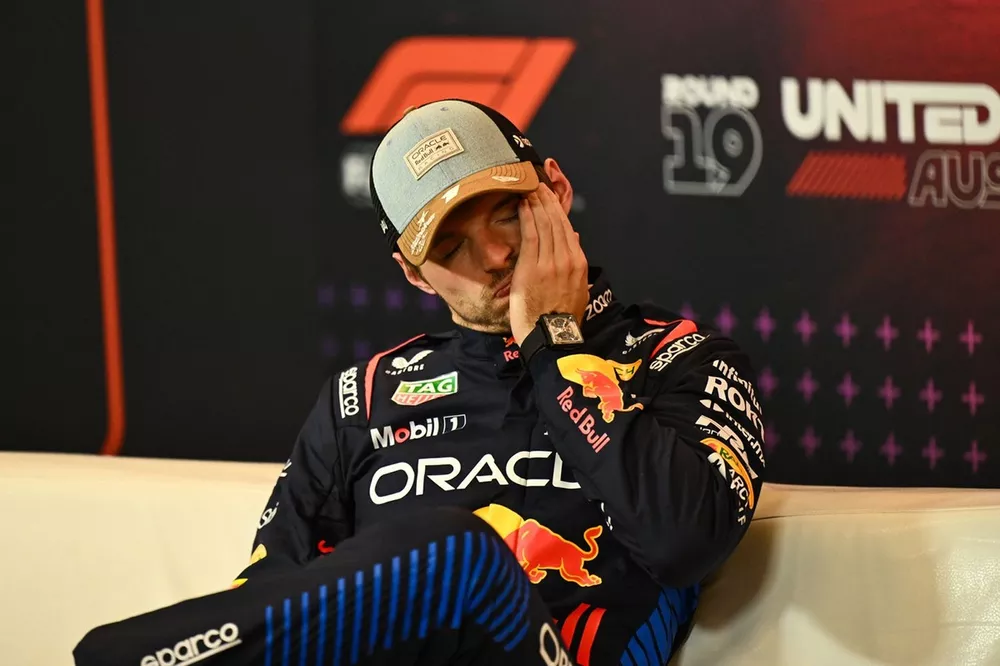 Max Verstappen, Red Bull Racing, in the post Qualifying Press Conference