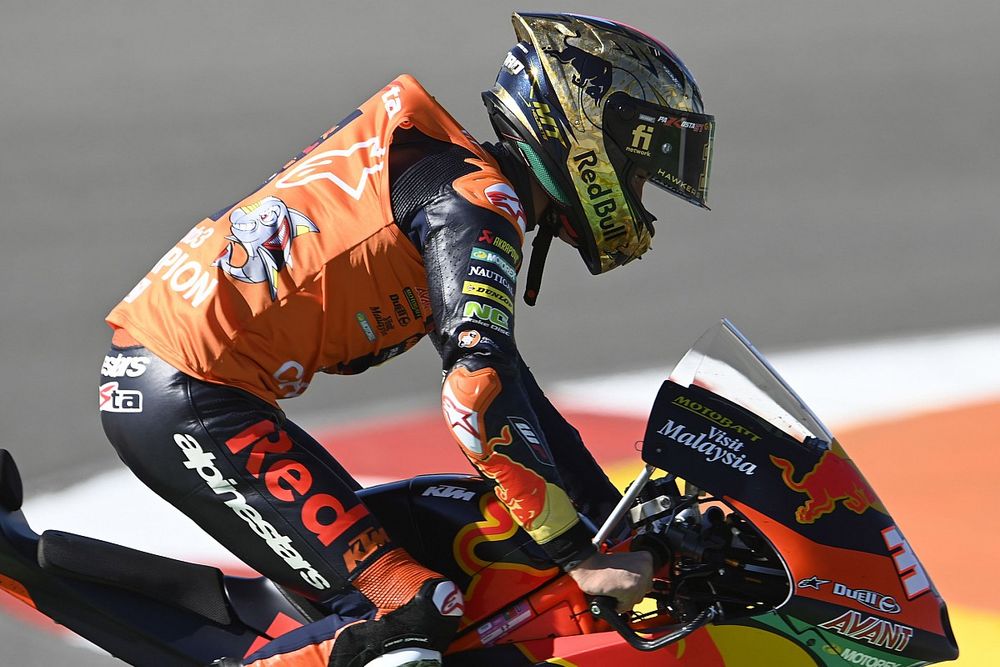 El ganador de la carrera y campe&oacute;n del mundo Pedro Acosta, Red Bull KTM Ajo