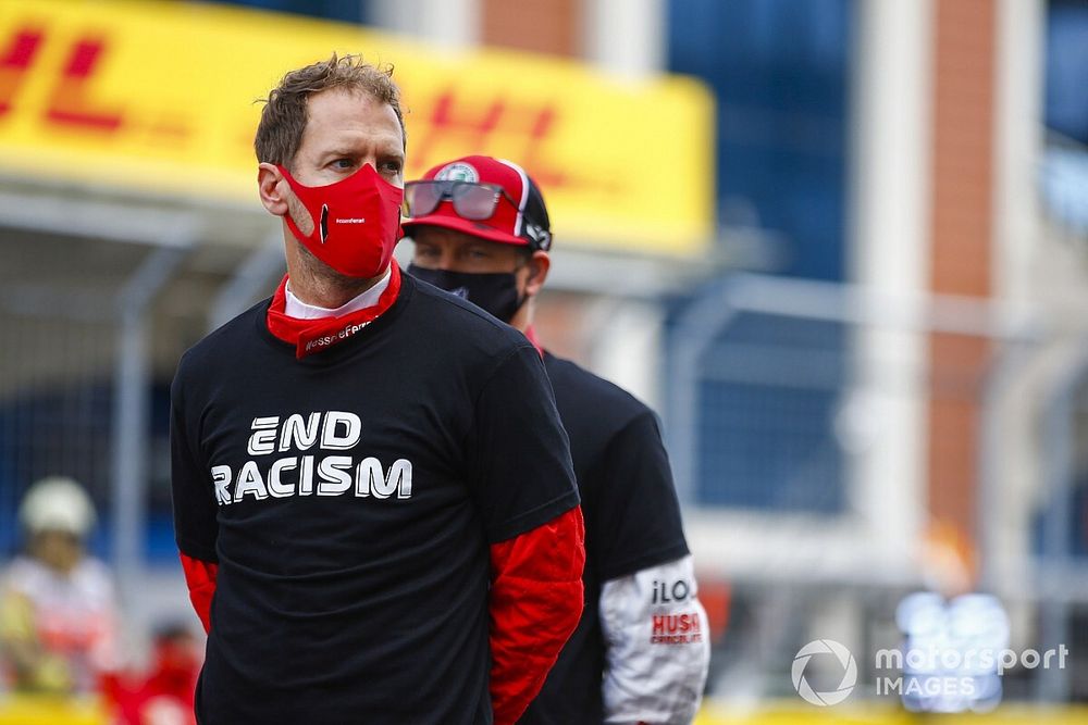 Sebastian Vettel, Ferrari, on the grid