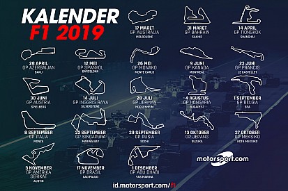 Kalender resmi Formula 1 2019