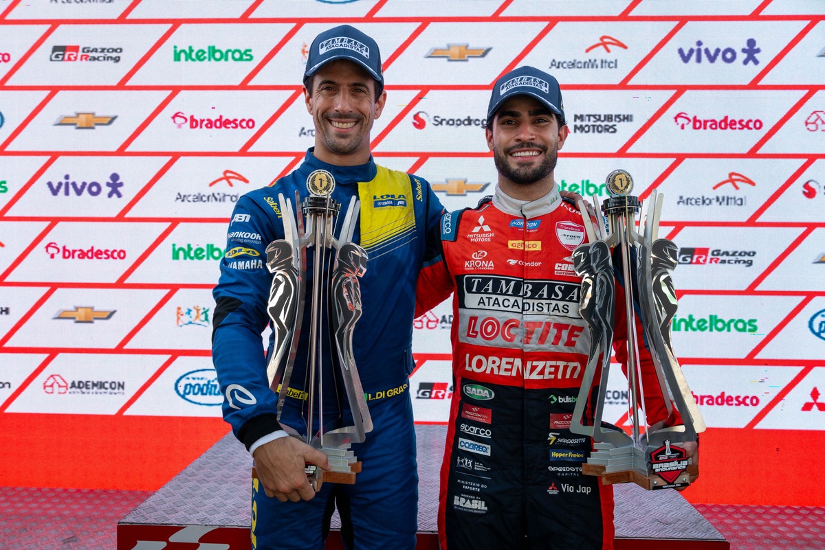 Sette Câmara e Di Grassi comemoram vitória "mais do que especial" na corrida de duplas da Stock Car