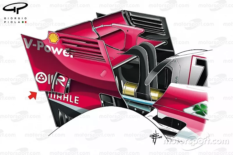 Ferrari SF71H aler&oacute;n trasero, GP de Singapur