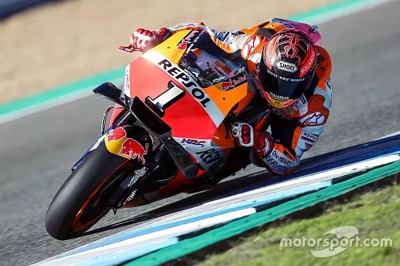 Digitally manipulated image of Marc M&aacute;rquez with number 1 on his Honda