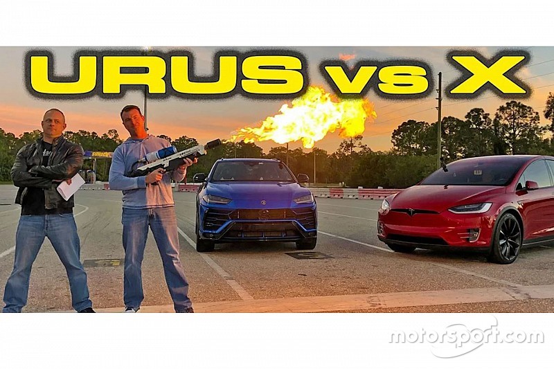 Драг-битва: Tesla Model X P100D проти Lamborghini Urus