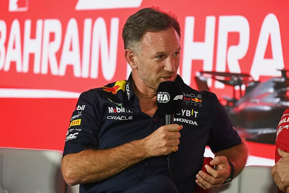 Christian Horner, Team Principal, Red Bull Racing, en conf&eacute;rence de presse