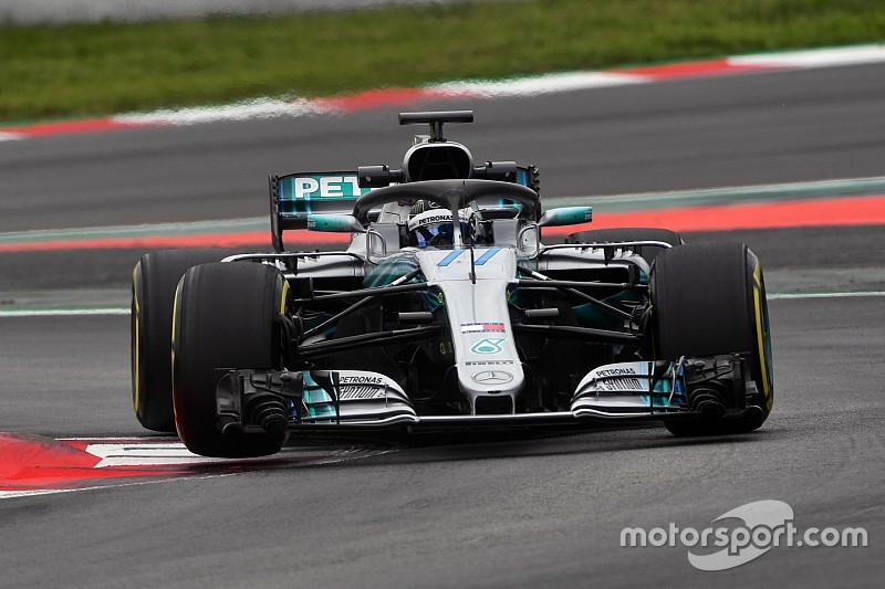 Bottas terminó al frente el test de la F1 en Barcelona