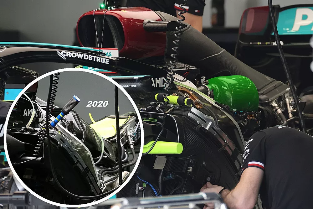 Mercedes W12 confronto inlet plenum