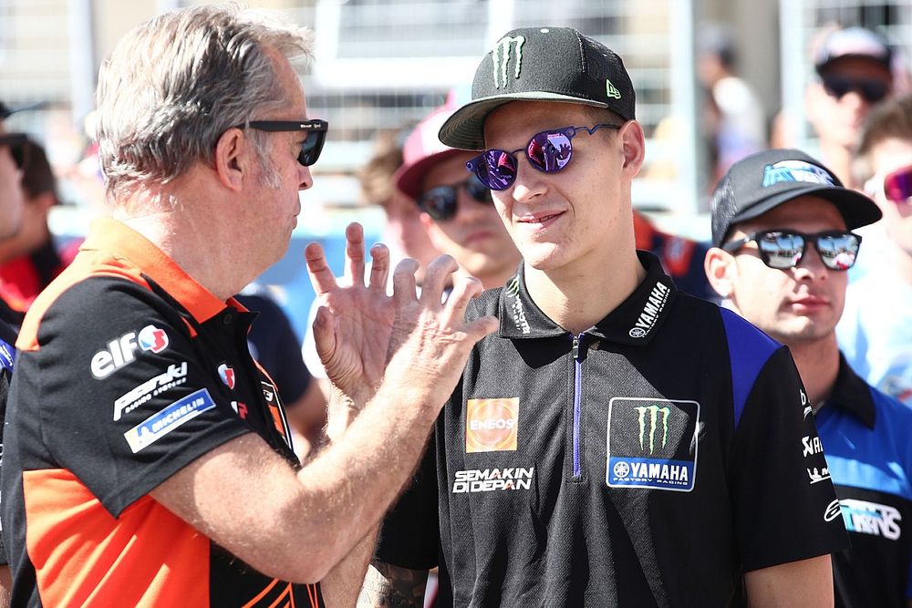 Herv&eacute; Poncharal, KTM Tech3. Fabio Quartararo, Yamaha Factory Racing