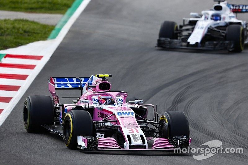 Esteban Ocon, Force India VJM11, Lance Stroll, Williams FW41