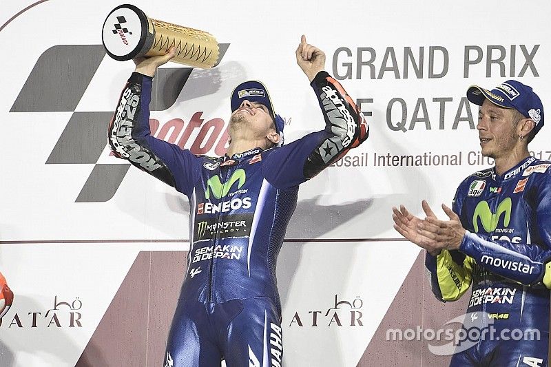 Podio: Maverick Viñales, Yamaha Factory Racing, Valentino Rossi, Yamaha Factory Racing