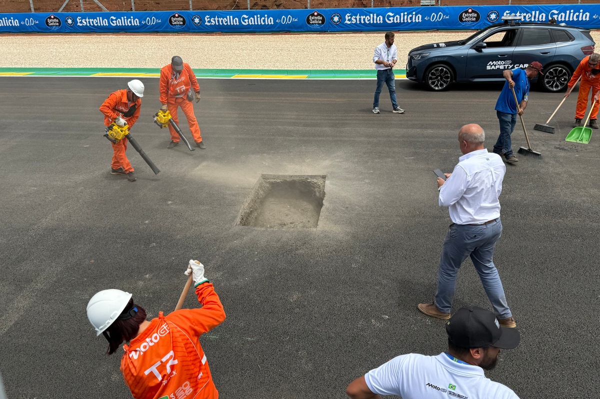 Un gigantesque trou sur la piste menace la tenue du sprint à Goiânia