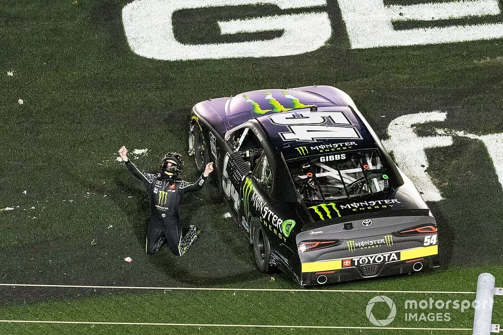 Race winner Ty Gibbs, Joe Gibbs Racing, Toyota