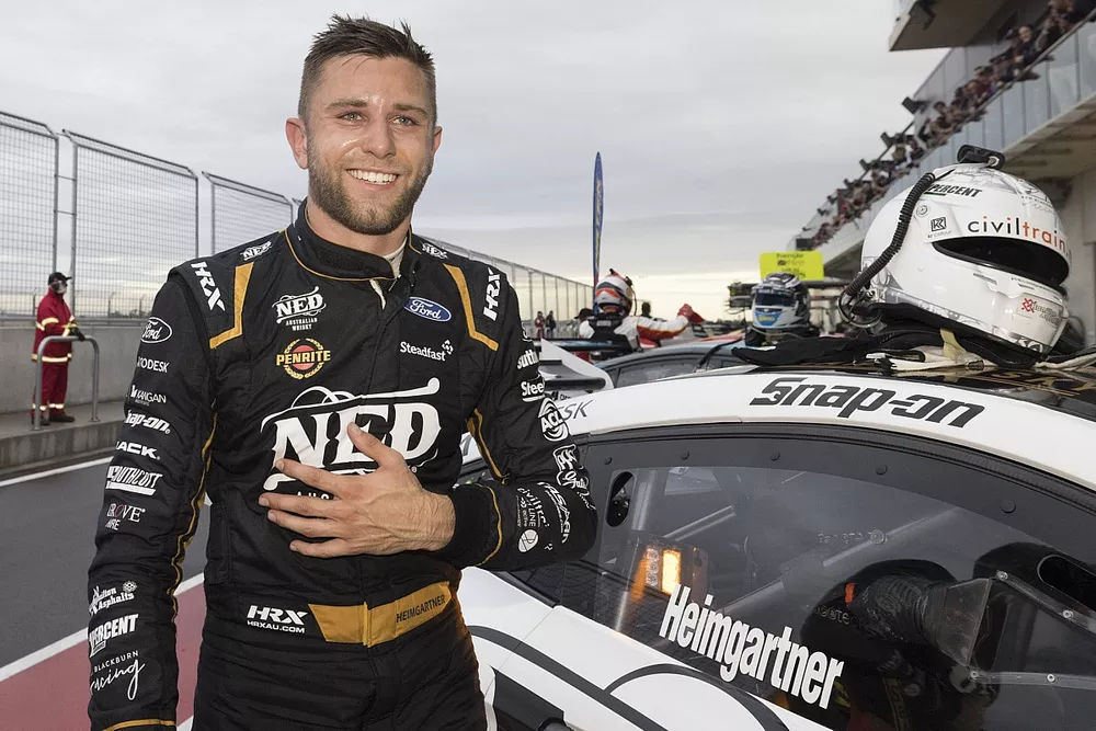 Race winner Andre Heimgartner, NED Racing, Ford Mustang