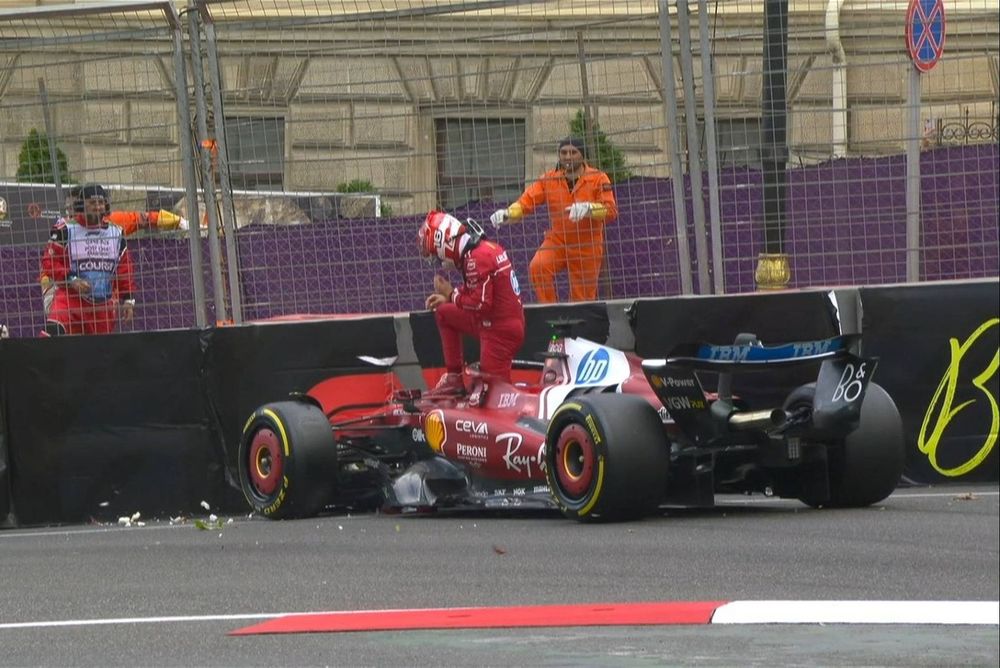Accidente del Leclerc en Bak&uacute;