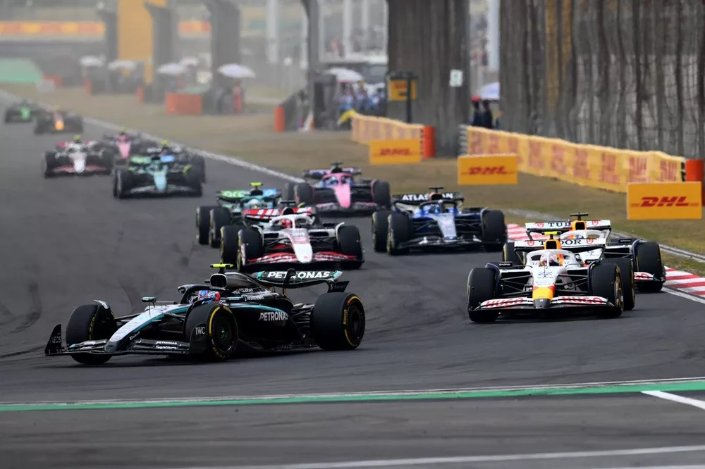 Andrea Kimi Antonelli, Mercedes, Isack Hadjar, RB F1 Team, Yuki Tsunoda, RB F1 Team
