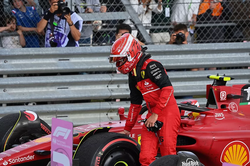 Charles Leclerc, Ferrari, in Parc Ferme