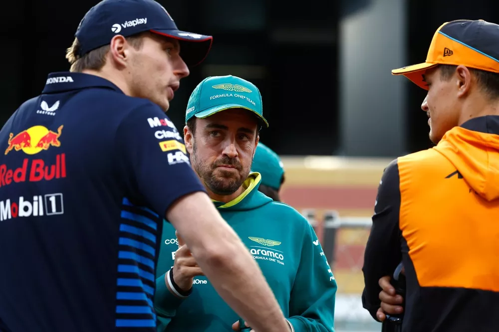 Max Verstappen, Red Bull Racing, Fernando Alonso, Aston Martin F1 Team, Lando Norris, McLaren F1 Team