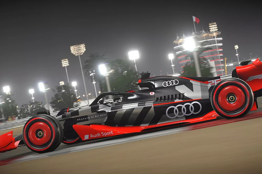 Showcar con decoraci&oacute;n de lanzamiento de Audi F1
