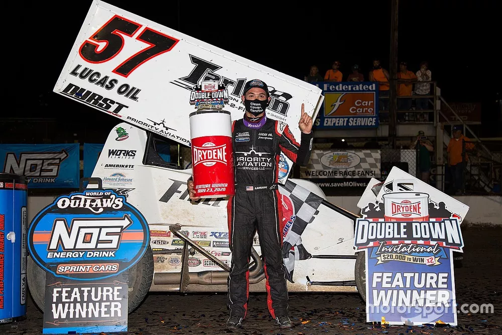 Race winner Kyle Larson