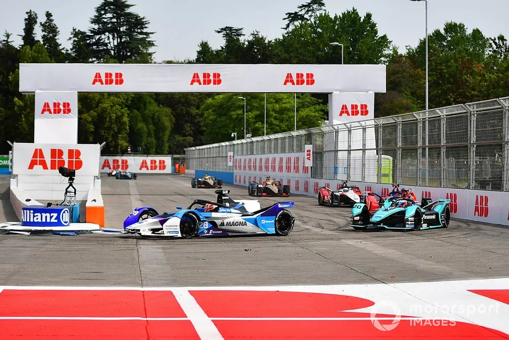 Maximilian Günther, BMW I Andretti Motorsports, BMW iFE.20 Mitch Evans, Jaguar Racing, Jaguar I-Type 4, Pascal Wehrlein, Mahindra Racing, M6Electro 