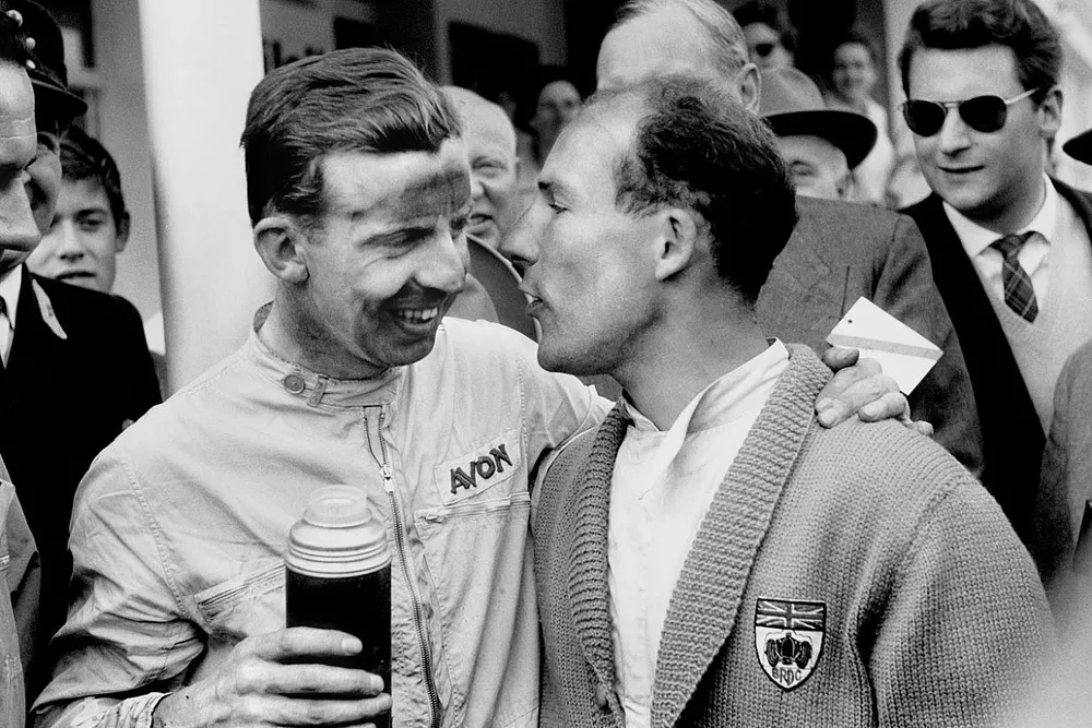 Tony Brooks, Vanwall, vainqueur, avec son &eacute;quipier Stirling Moss, Vanwall