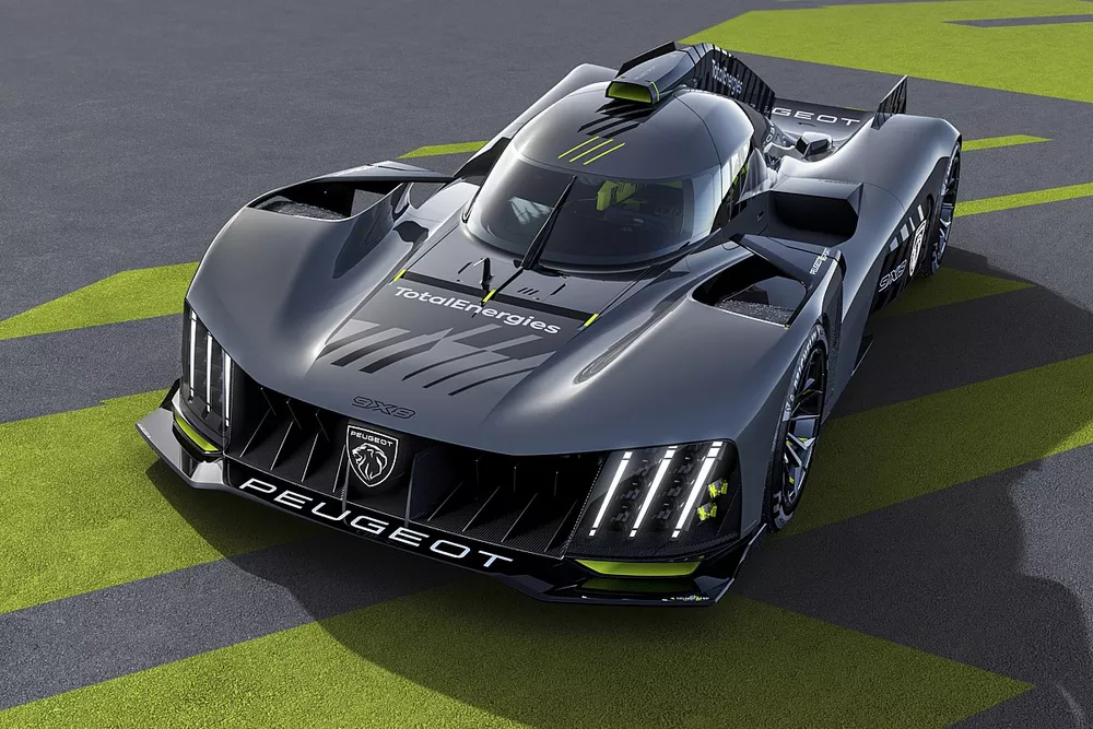 プジョー9X8 ハイパーカー　スパークモデル　WEC WEC】プジョー、ハイパーカー『9X8』を初公開。”リヤウイングなし”の