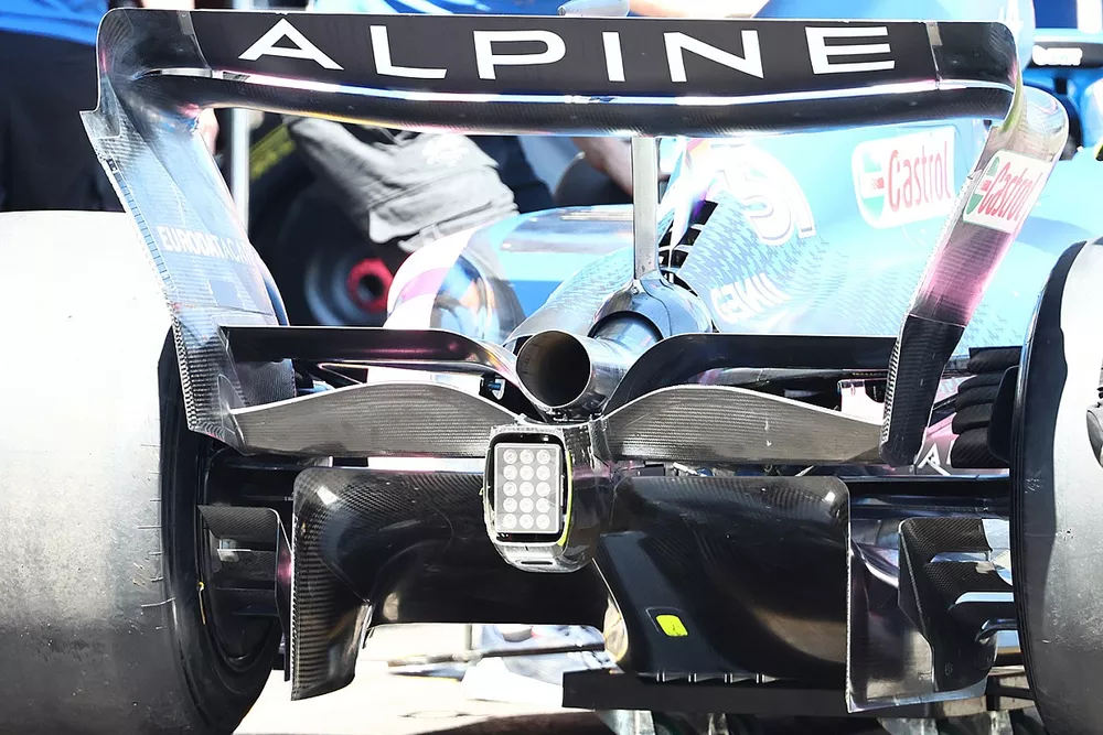 Detalle de la parte trasera del Alpine A522