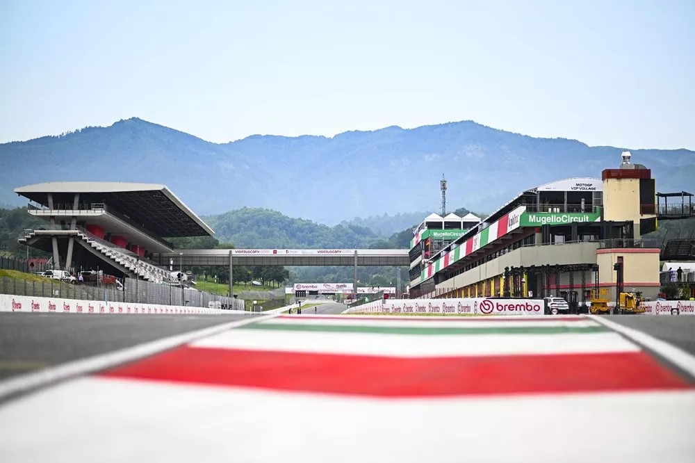 Mugello circuit start finish straight