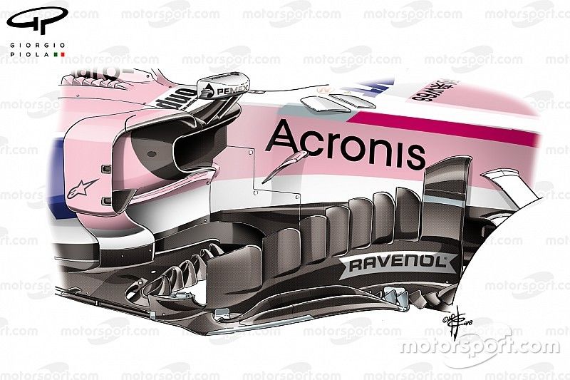 Le déflecteur de la Force India VJM11