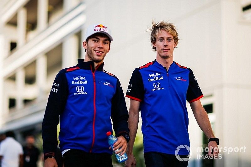 Pierre Gasly, Scuderia Toro Rosso, and Brendon Hartley, Scuderia Toro Rosso